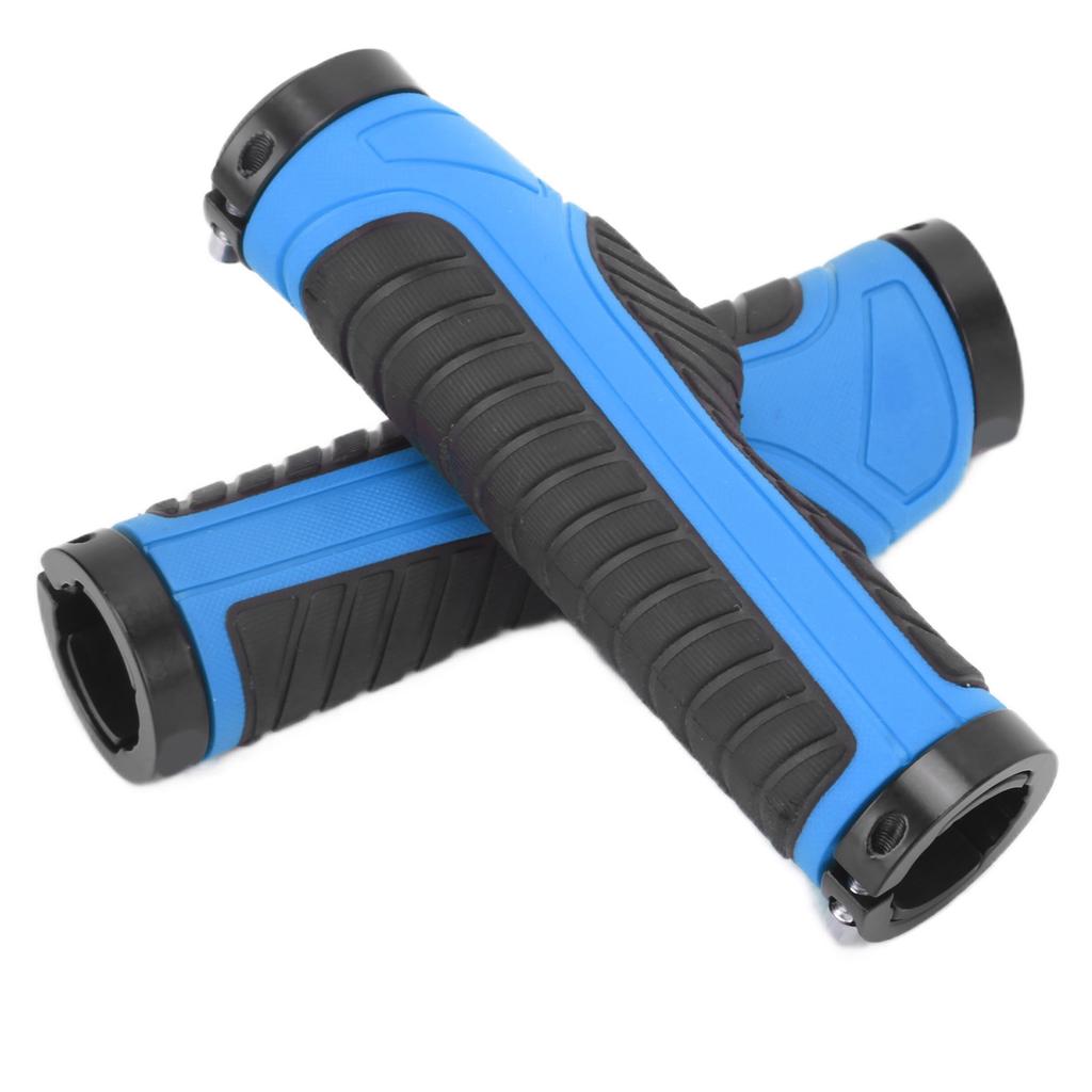 Bicycle Grips Ergonomic NonSlip Locking Comfortable Professional Mountain Bike Handlebars(Dark Blue