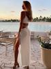Women Evening Dresses Sexy Cutout Lace-up Dresses Club Party Festival Sleeveless Long Dresses