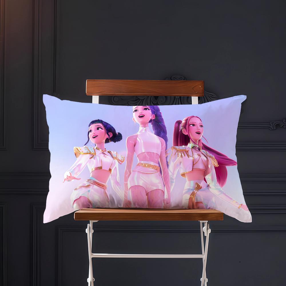 Anime Funny Meme K-Kpops D-Demon H-Hunters Cushion Cover Rectangle Pillow Cover Home Sofa Living Room Coffee Shop Pillowcase