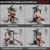 Multi-Gym Station, 65 kg Weights, Abdominal Bench, Black and Red