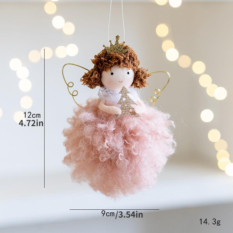 New Christmas Plush Angel Doll Pendant Ornaments Xmas Tree Hanging Decorations For Home Festive Party Decor 2025 New Year Gifts