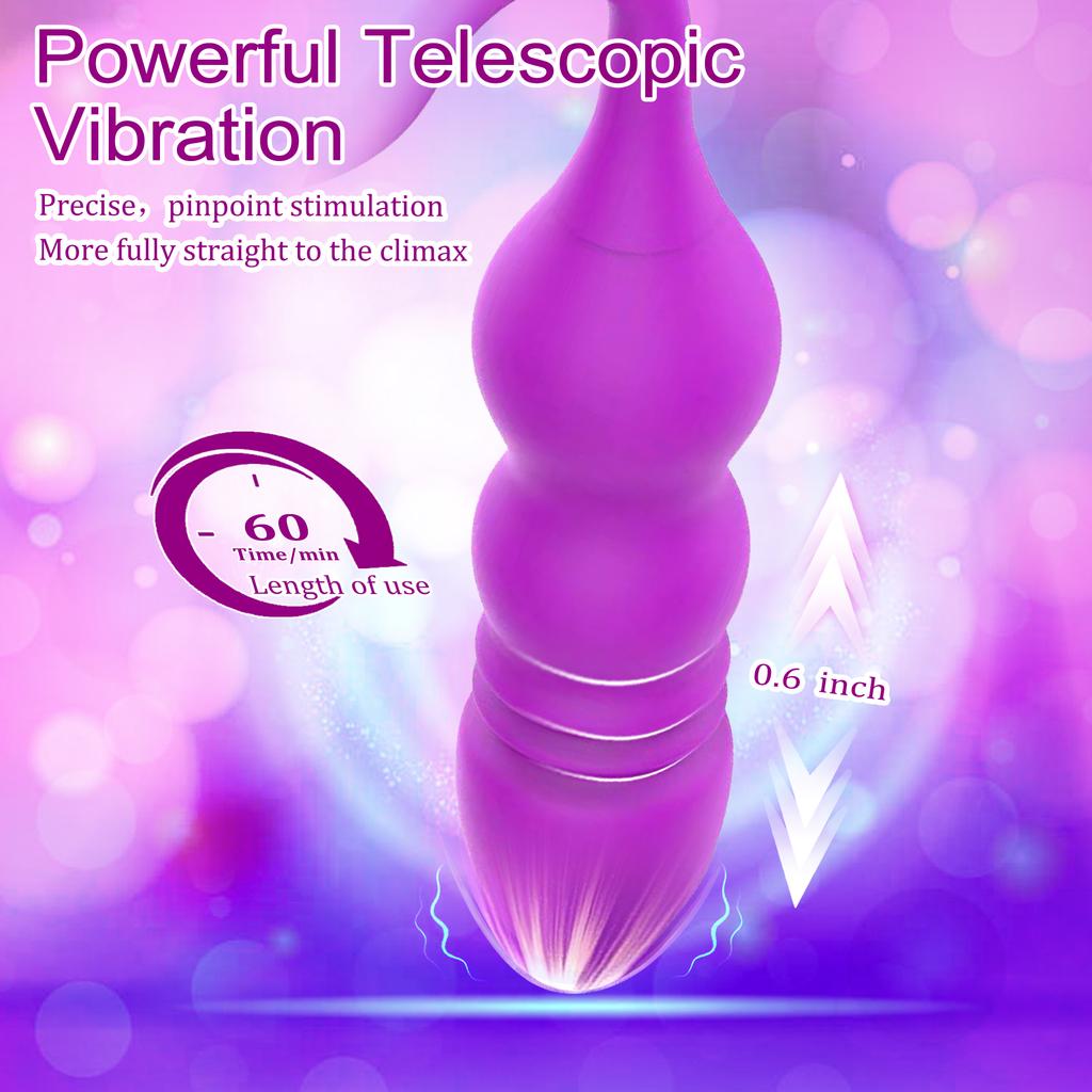 Telescopic Vibrator for Women 10 Frequency Vibrating Egg Vaginal Ball G-Spot Clitoral Stimulator Love Egg Sex Toys for Couple