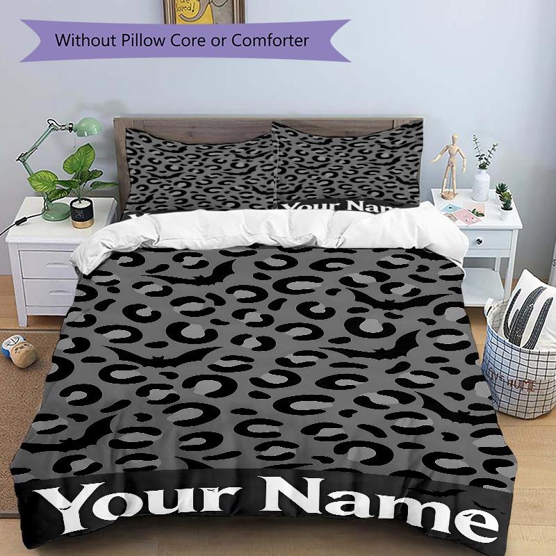 Gothic Bat Spot Bedding Set Personalized Washable Custom 3Pcs Duvet Cover Pillowcases Soft Microfiber Home Bedroom Gift
