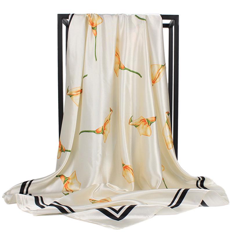 Vysoce kvalitní luxusní hedvábné šátky čelenka Šály Šála na krk pro ženy Řetízek Hedvábný šátek Dámská ozdobná šála