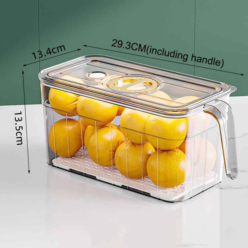 

Кухонный контейнер для хранения в холодильнике, органайзер для холодильника с крышками и ручками, контейнеры для фруктов, корзина для слива, контейнеры для хранения, кладовая