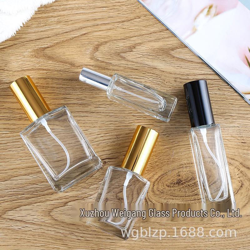 

Square Glass Perfume Bottle, Refillable, 30ml/50ml Capacity, Transparent, Fine Mist Spray. Cap*50 Glass