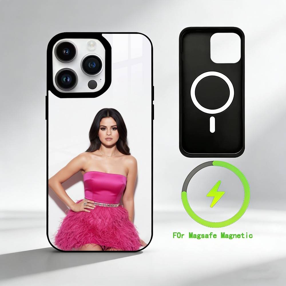 Selena Gomez Handyhülle für iPhone 17 16 15 14 13 12 Pro Max Plus für Spiegel Wireless Magnetische Hülle