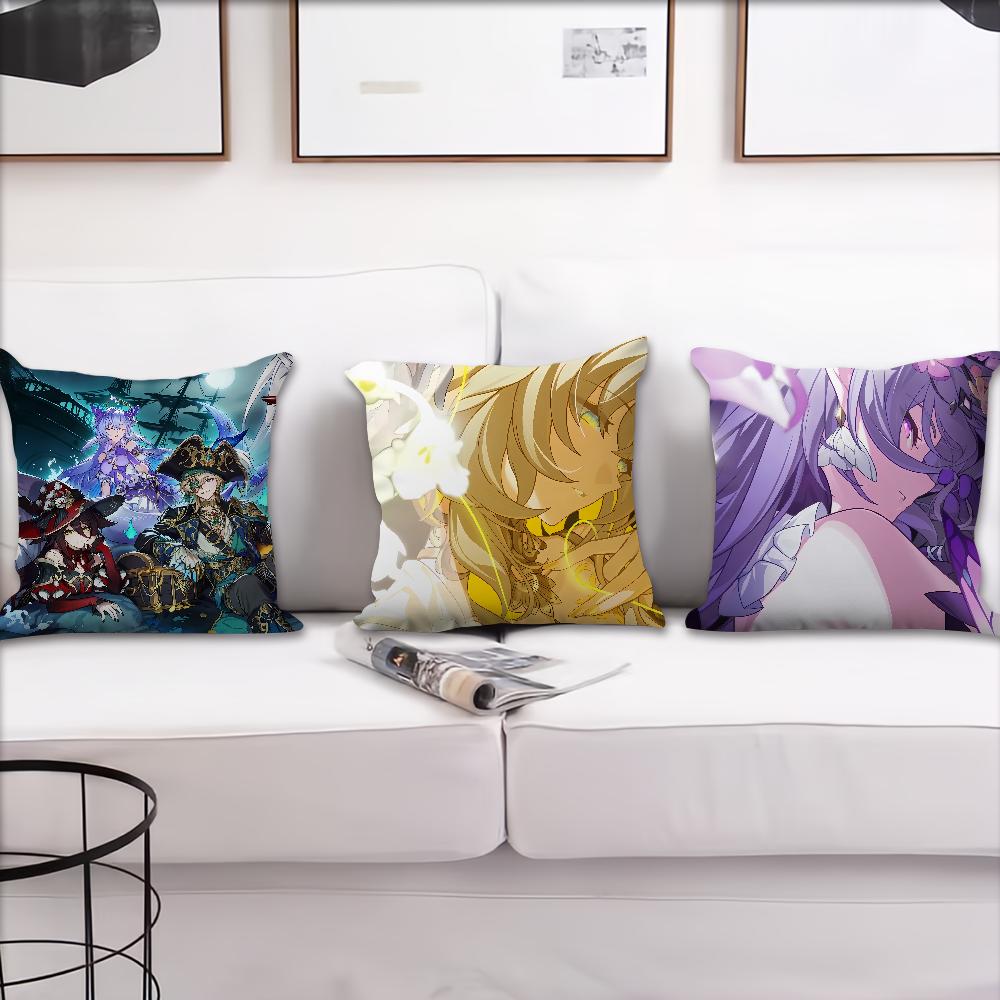 Comfortable soft Pillow Case for Sofa Rail Game Living Room Home office Star H-Honkai Decor and Protective Covers