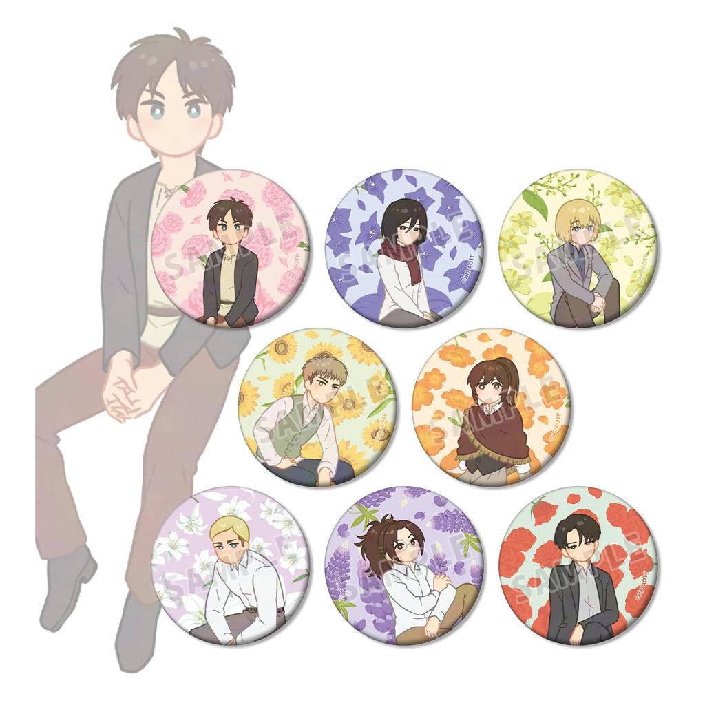 Attack On Titan Trading Botania 3rd Matte Can Badge Box of 8