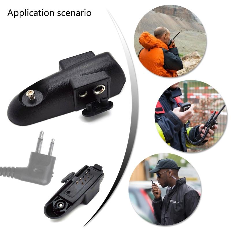 Two Way Radio Repair Part Adapter for 9700 7pin To 2pin Headset Converter Earphone Adapter Replacement Accessories