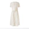 Tencel Cotton Short-Sleeved Embroidery Top + French Romantic Skirt Suit.