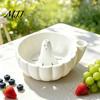 Cherry Tomato Cleaning Tool Self Spinning Berry Washing Bowl, Halloween Ghost/Pumpkin Swirl 3D Portable Salad Rinser Bowl Printed Fruit Vegetable