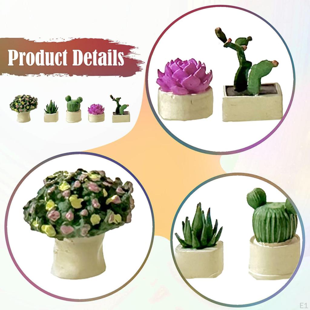1/64 Miniature Bonsai Plant Mini Potted Flower ,Doll House Flowerpot,Dollhouse Plants