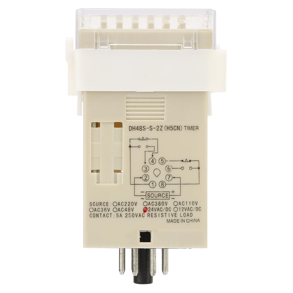O111ROM DH48s S 2Z Durable LCD Display Time Timer Delay Relay 8 Pins 0.1S 99H (24VAC DC)