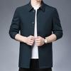 Autumn New Middle-aged and Elderly Men's Jacket Dad Jacket Long Button Coat Male Loose Large Size Jacket