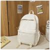 New Solid Color Schoolbag Female Simple Joker Leisure Travel Backpack Large Capacity Junior High School Students Shoulders.
