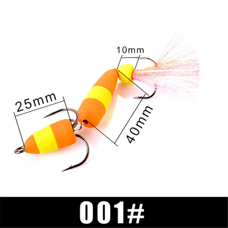 FishKing 1PC Soft Bass Lure Insect Lure With Sharp Hooks Weight 3.4G 4.7G Big/Small Size