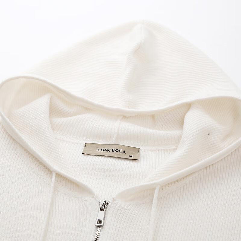 Women's Fine Wool Hooded Striped Thin Knit Cardigan