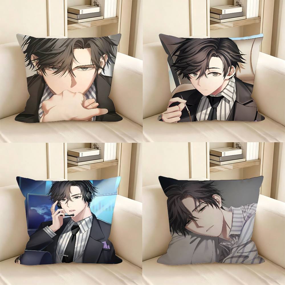 pc Mystic Messenger Jumin Han Pillow Case Fashion Square Pillowcase Bedroom Sofa Room Ins Decoration Leisure