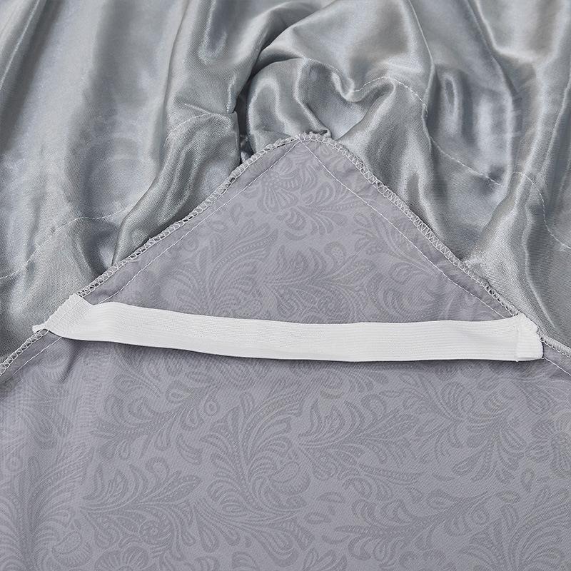 3pcs Embroidery Lace Skirt Style Fitted Sheet Set, All Seasons Universal Elastic Non-slip Bedding Set, Skin-friendly Soft Comfortable Fitted Sheet Set