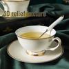 TLXT Retro Ceramic Hand-Pour Coffee Cup & Saucer