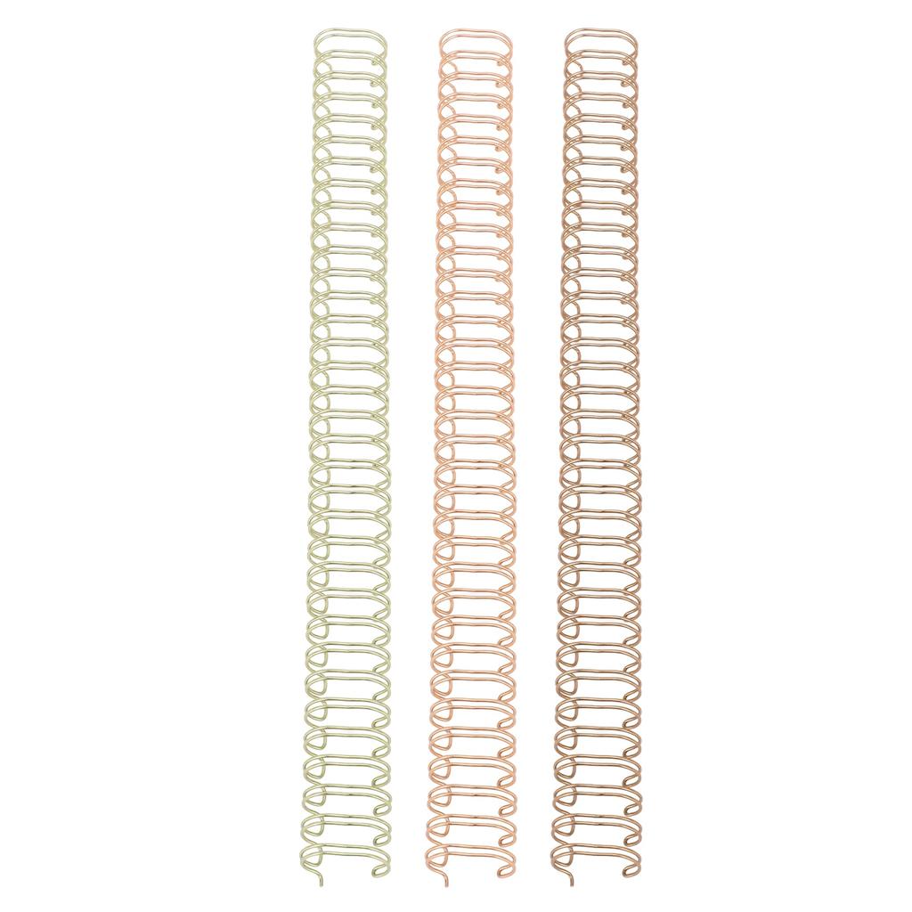 100 st 9/16 tum Trådbindningsryggar 120 Blad Kapacitet Spiral Dubbelögla Bindning Tvillingögla Trådar Co