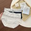 Women's Summer Jacquard Cotton Fake Two Design Feel Fungus Edge 10A Antibacterial Crotch Waist Triangle Briefs