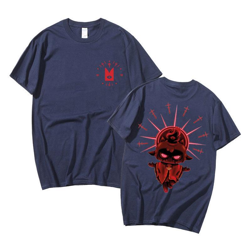 Anime Men Women 100% Cotton Oversized Tshirt Cartoon Game Cult of The Lamb Double Sided Graphic T-shirt Fashion Mens Tee Shirt