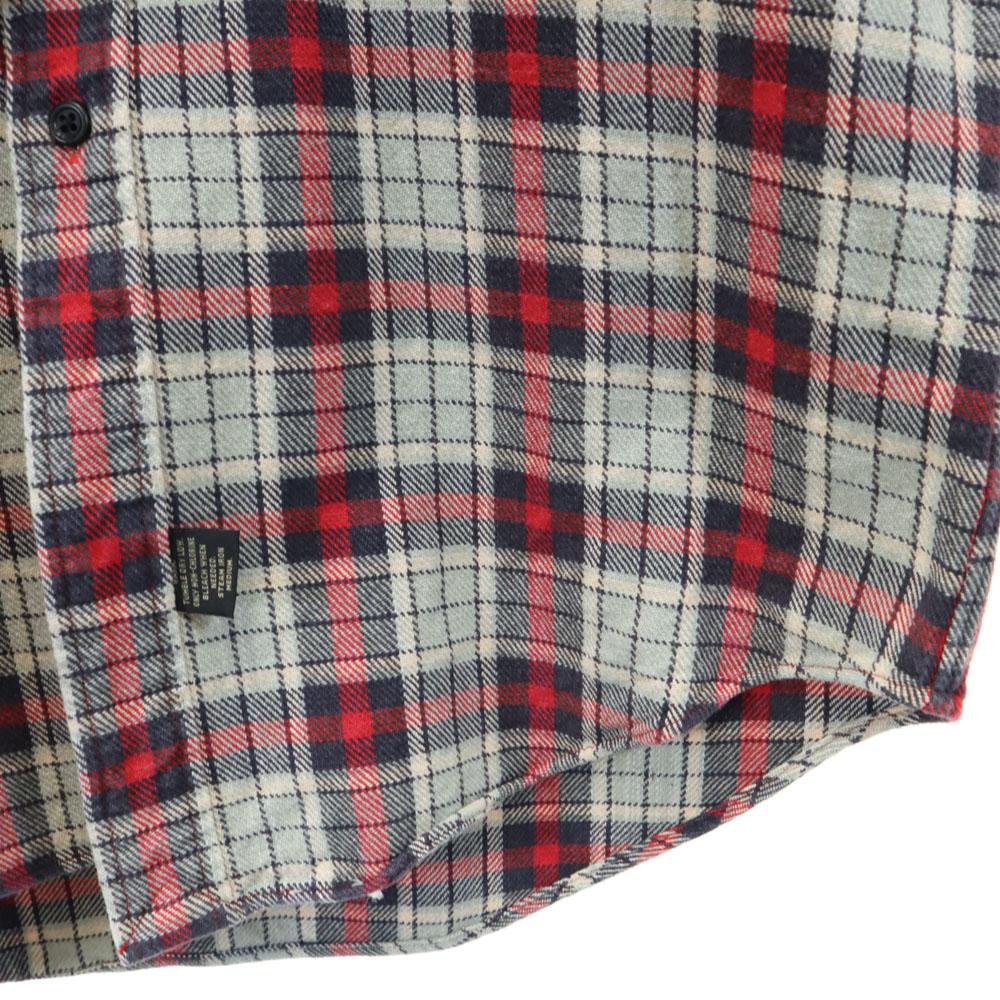 RRL 90s Initial Tag Red 3 Stars Old Check Pattern Long Sleeve Flannel Shirt Men's Used