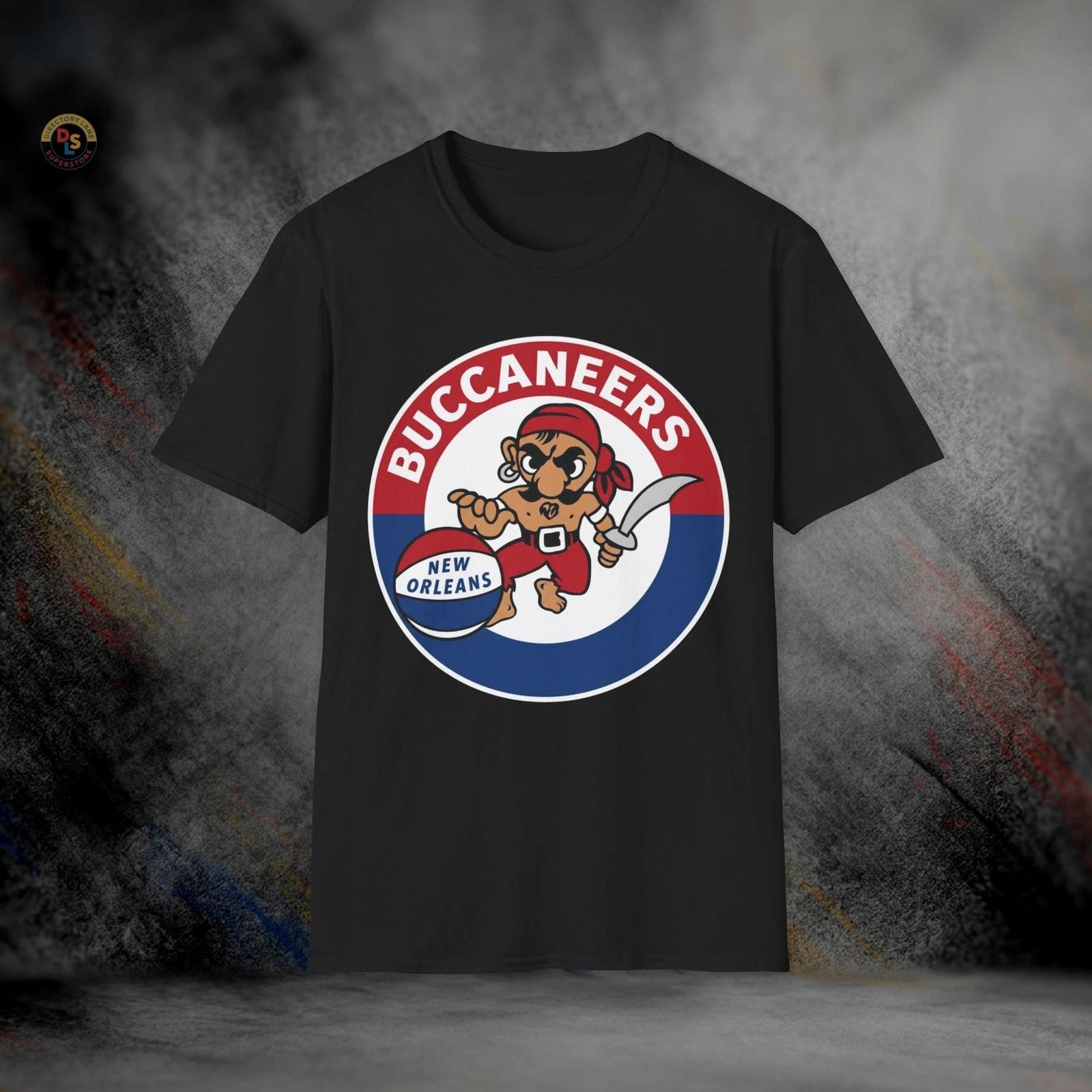 New Orleans Buccaneers Defunct Retro Basketball T-Shirt | Softstyle Tee S