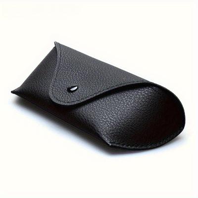 Zipper Sunglasses Case High Quality Black PU Leather Protective Glasses Box