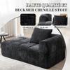 Comfortable Chaise Longue Sofa, No Assembly Required, Soft Sofa with Cushion, Side Pockets for Remote Control, Mobile Phone, Neat and Stylish, Black