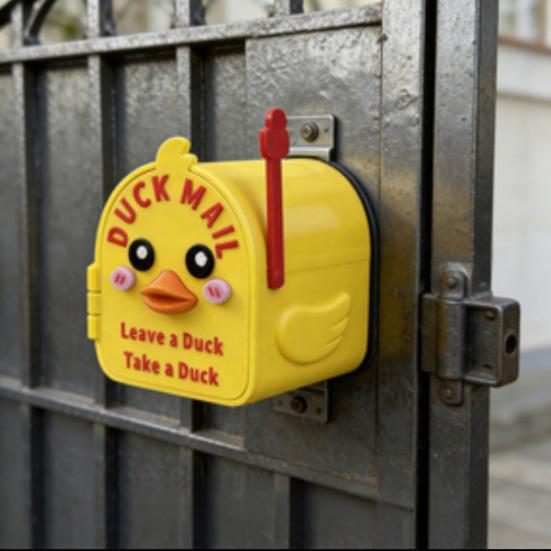 3D Printed Cruising Duck Mailbox Magnetic Wall Mounted Mini Mailbox for Cruise Ship Cabin Door Decoration Interactive Toy for Duck Hunting Game