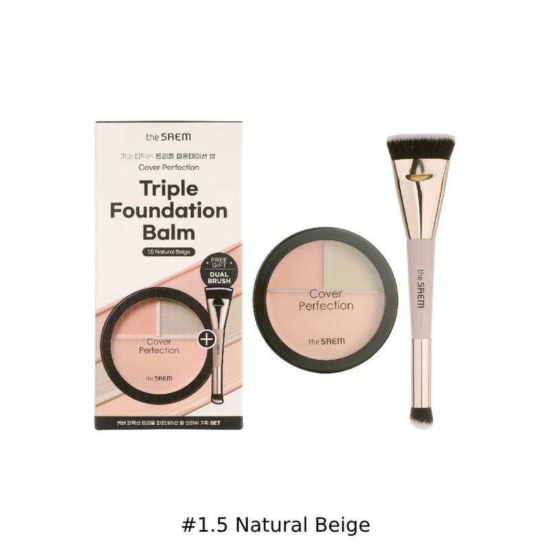 The Saem Conjunto de Base em Balm Cover Perfection Triple - 2 Tipos
