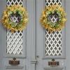 Artificial Wreath for Front Door Spring Decorative Floral Window Hanging Wreath Wall Home Decor for Seaason Decorating