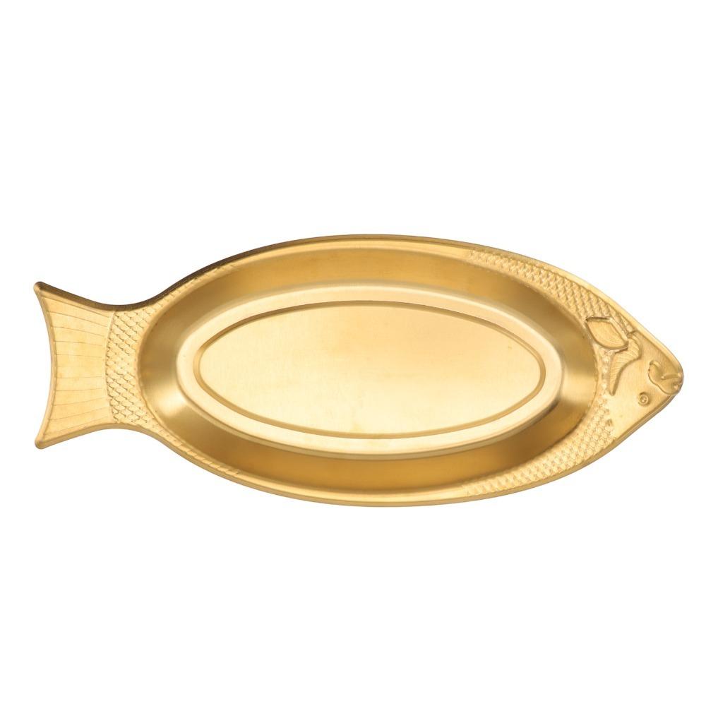 

Thick Fish Serving Platter Decorative Appetizer Tray Fish Shaped Plate Home Restaurant S золотой