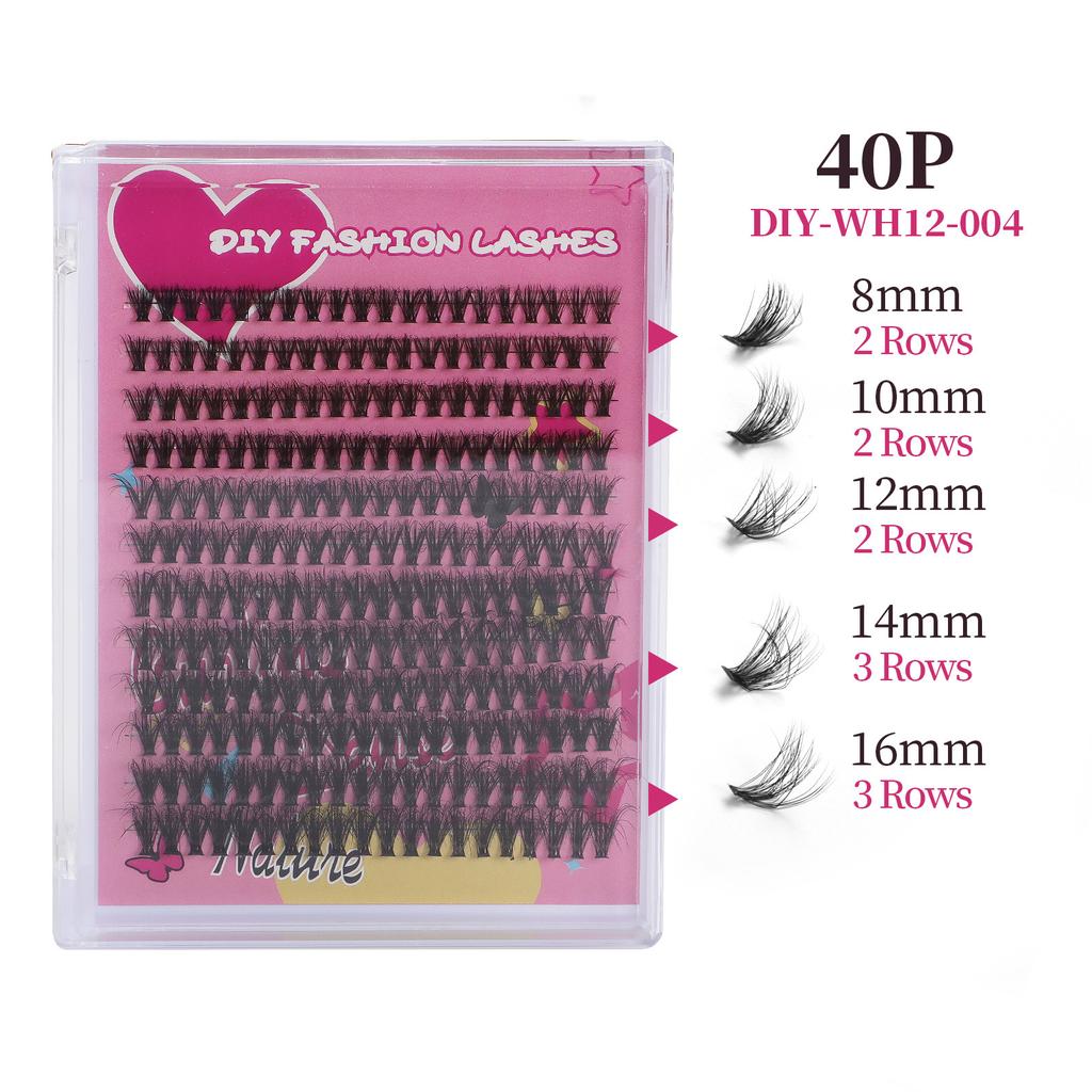 240 Clusters Of Dense D-Song False Eyelashes Set 8-16Mm Mixed And Matched Diy Segmented Multi-Hair Eyelashes