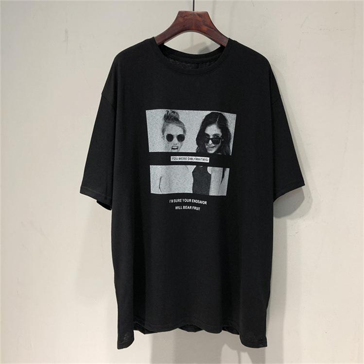 

Белая футболка с короткими рукавами, женская базовая рубашка на весну и лето, новый свободный топ из чистого хлопка для ленивых пар XXXL чёрный