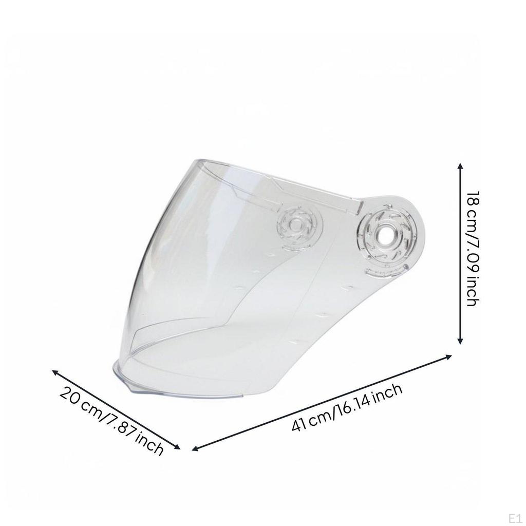Visor AntiFog Helmet Face Cover Clear View Universal Transparent 41CM