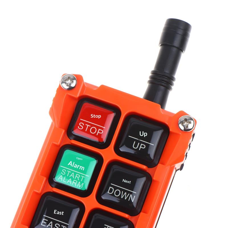 

4 Button Key Single Speed Dc 12V-24V Hoist Wireless Industrial Remote Control Ip67 Waterproof Overhead Crane Truck 1pcs