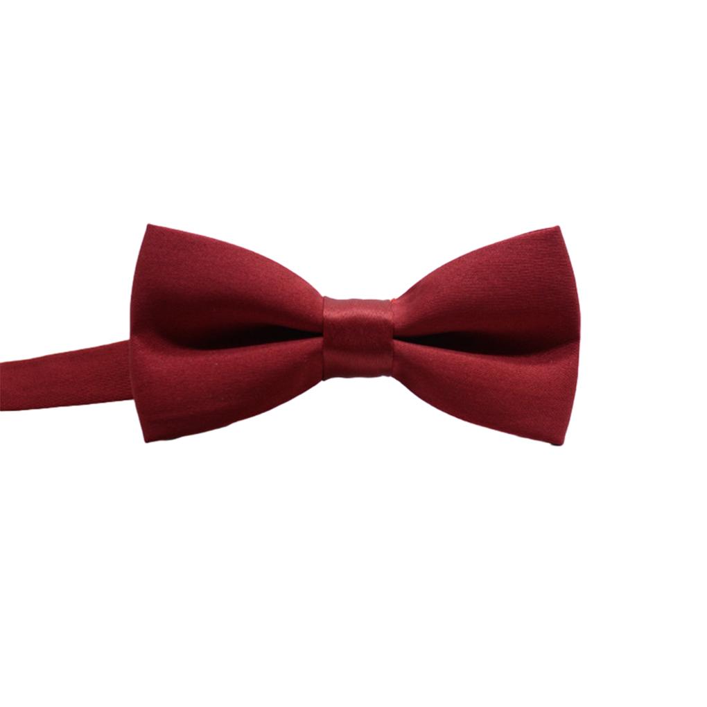 

Lightweight And Stylish Solid Color Children Bow Tie Compact And Lightweight Polyester Children Bow Tie For Weddings, Black