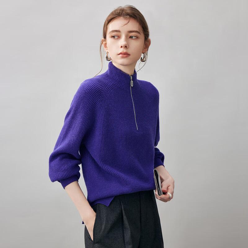 COMONBOCA Women's Mock Neck Cashmere Sweater