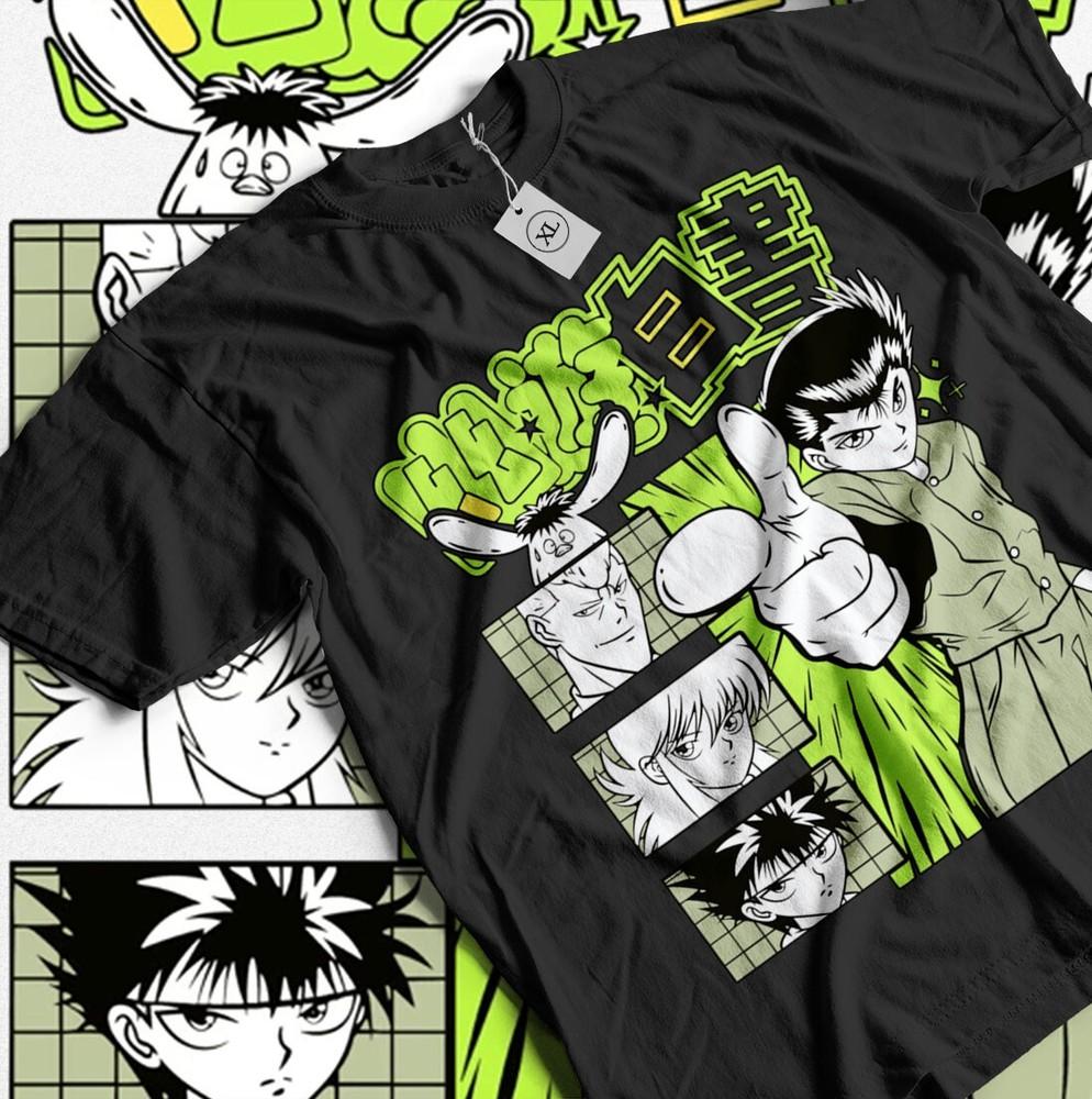 Yu Yu Hakusho T-shirt Yusuke Hiel Kuwabara And Kurama Anime Gift Shirt All Size Unisex T-Shirt M