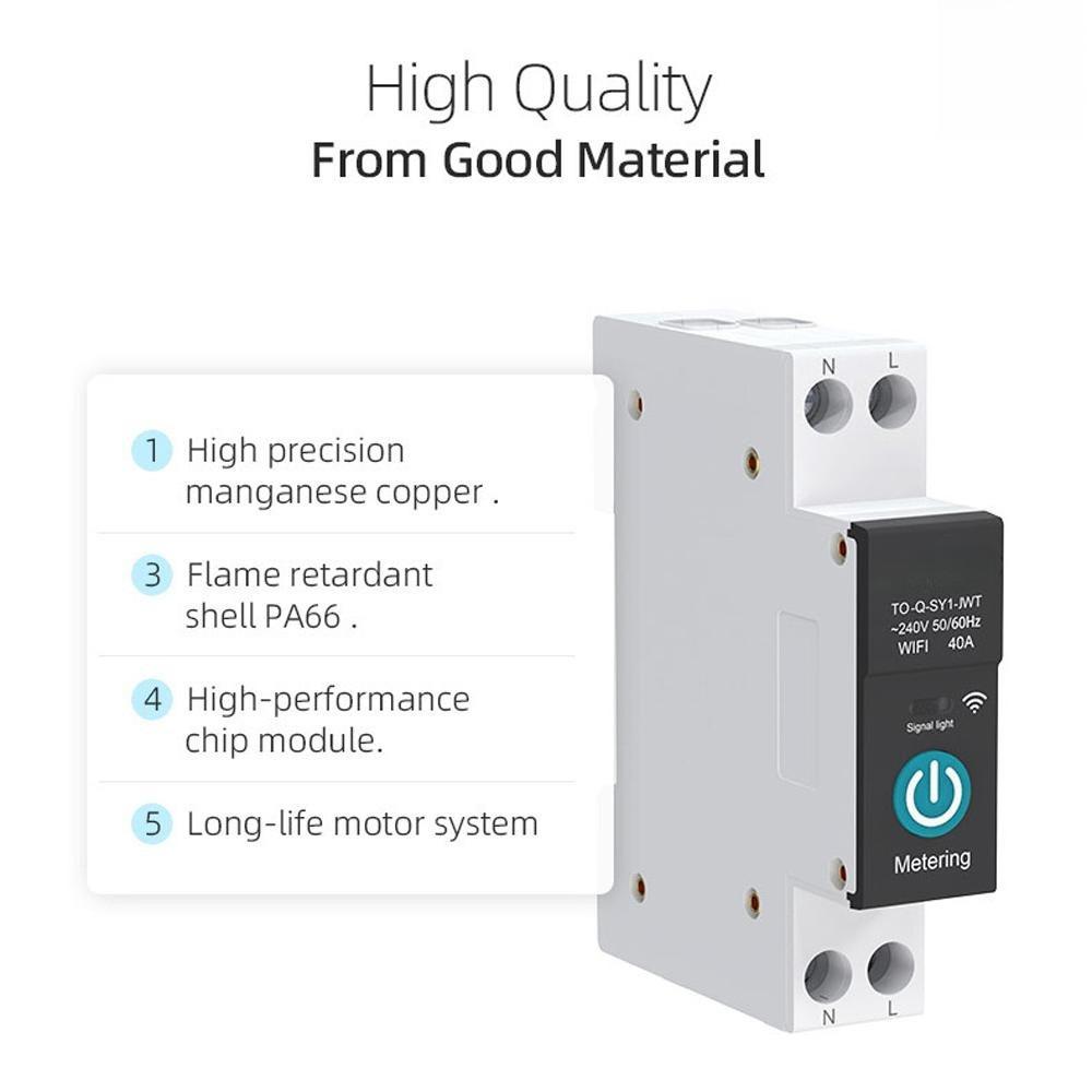 WiFi Intelligent Circuit Breaker Wireless Remotes Control Switch Mobilephone APP Remotes Viewing Home Circuit Breaker