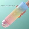 1000ML Gradient Color Sports Water Bottle with Time Marker and Hand Strap Leak-proof Cup  Portable Water Bottle for Gym, Outdoor