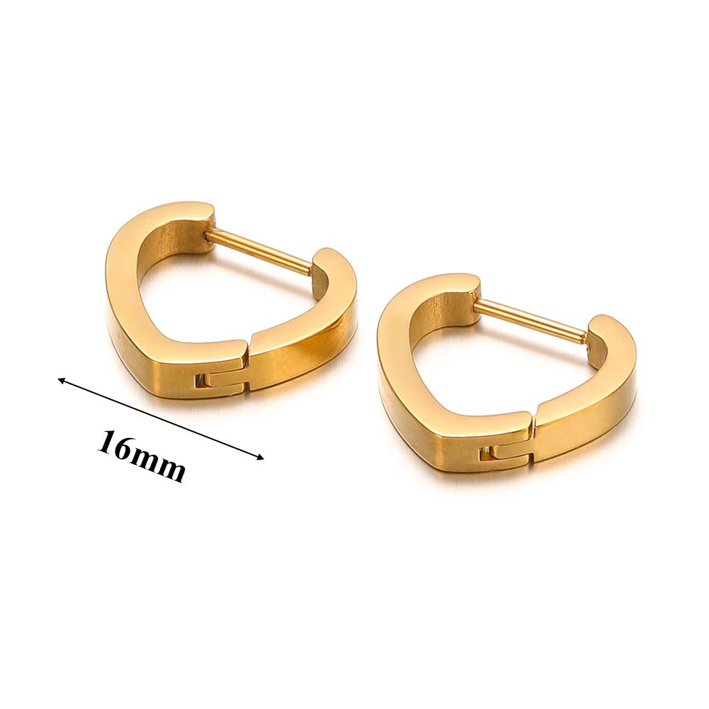 Edelstahl Creolen Dreieck Unisex Punk Rock Ohr Quadratisches Ohrring Geschenk Hiphop Geschenk Huggie Modeschmuck Großhandel