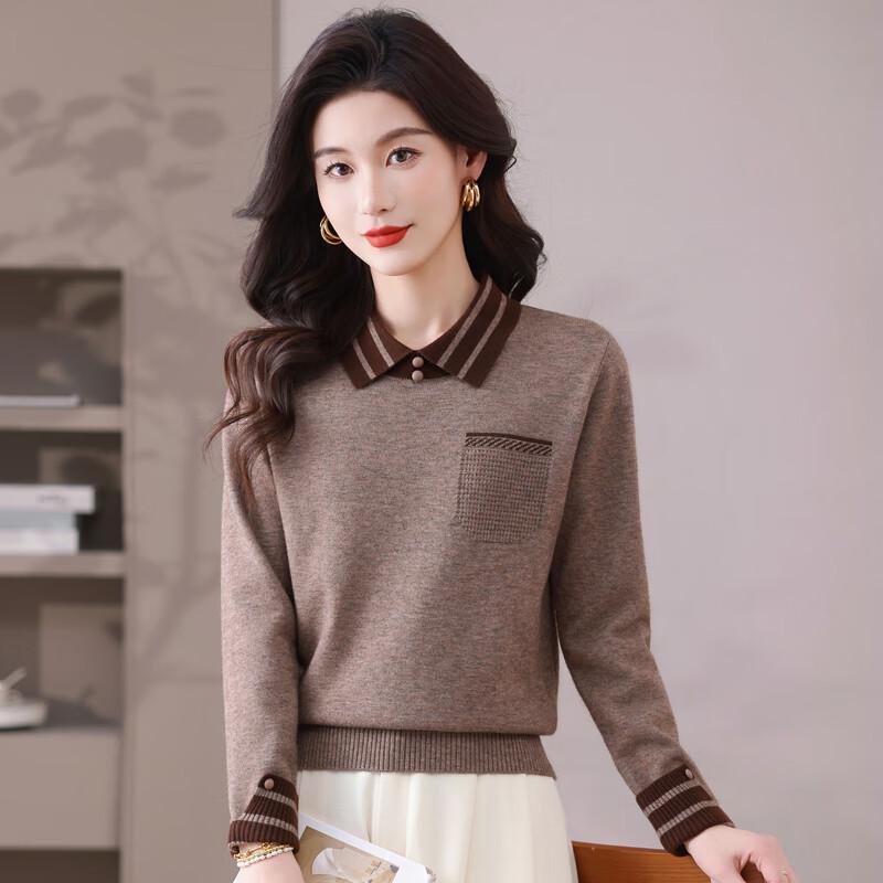 Fèngxiào Women's Polo Collar Knit Top