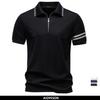 Men's Polo Shirts Half Zipper Collar Solid Color Breathable Casual Polo Shirt for Men Summer Fashion Top Shirts
