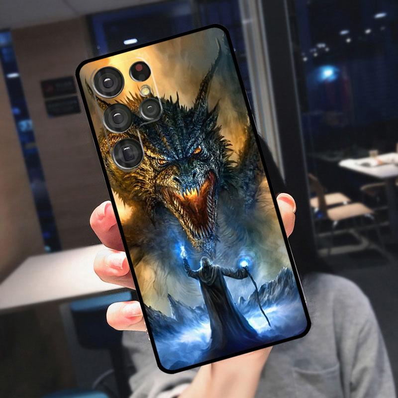 Dragon Cool Art Cover For Samsung Galaxy S25 S24 S21 S22 S23 Ultra S9 S10 Plus S24 FE S21 FE Phone Case