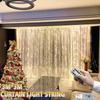 Christmas LED Strip Lights Room Garland LED Curtain Lamp USB Plug Christmas Decorations Lights for Bedroom Living Room Window